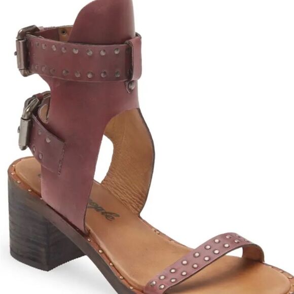New Free People Happiness Heeled Cowboy Brown Sandals size EU 38.5 US 8.5 - Picture 6 of 8